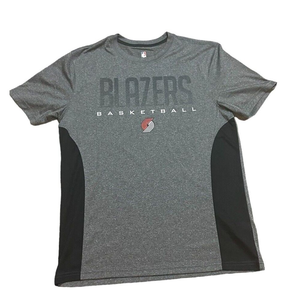 Trail Blazers shirt Men's L NBA Gray Black basketball UNK Portland Oregon sports